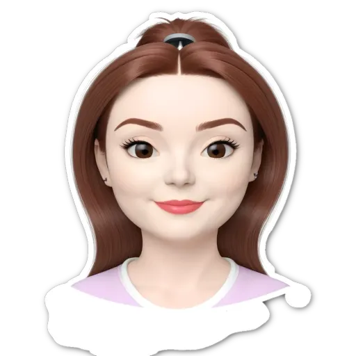 A girl with a ponytail is wearing a pink shirt.