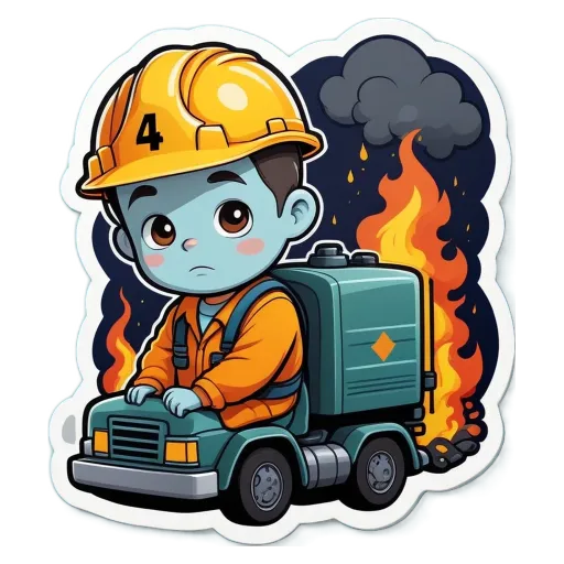 A fire is burning and the water truck is going to put it out.