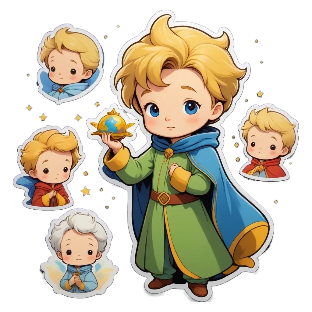 A boy in a green and blue costume holding a globe.