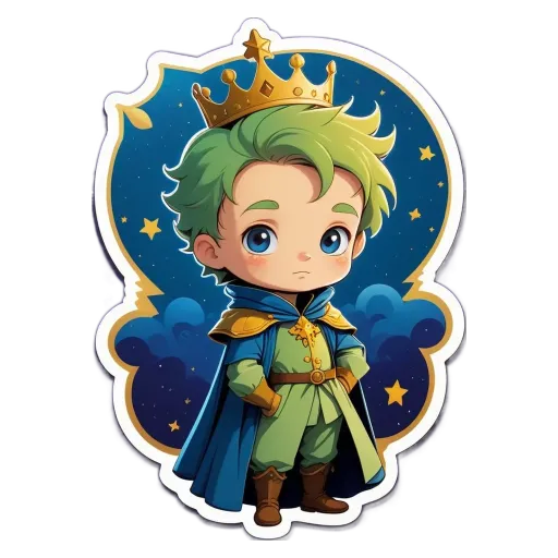 A boy wearing a crown and standing with his hands on his hips.