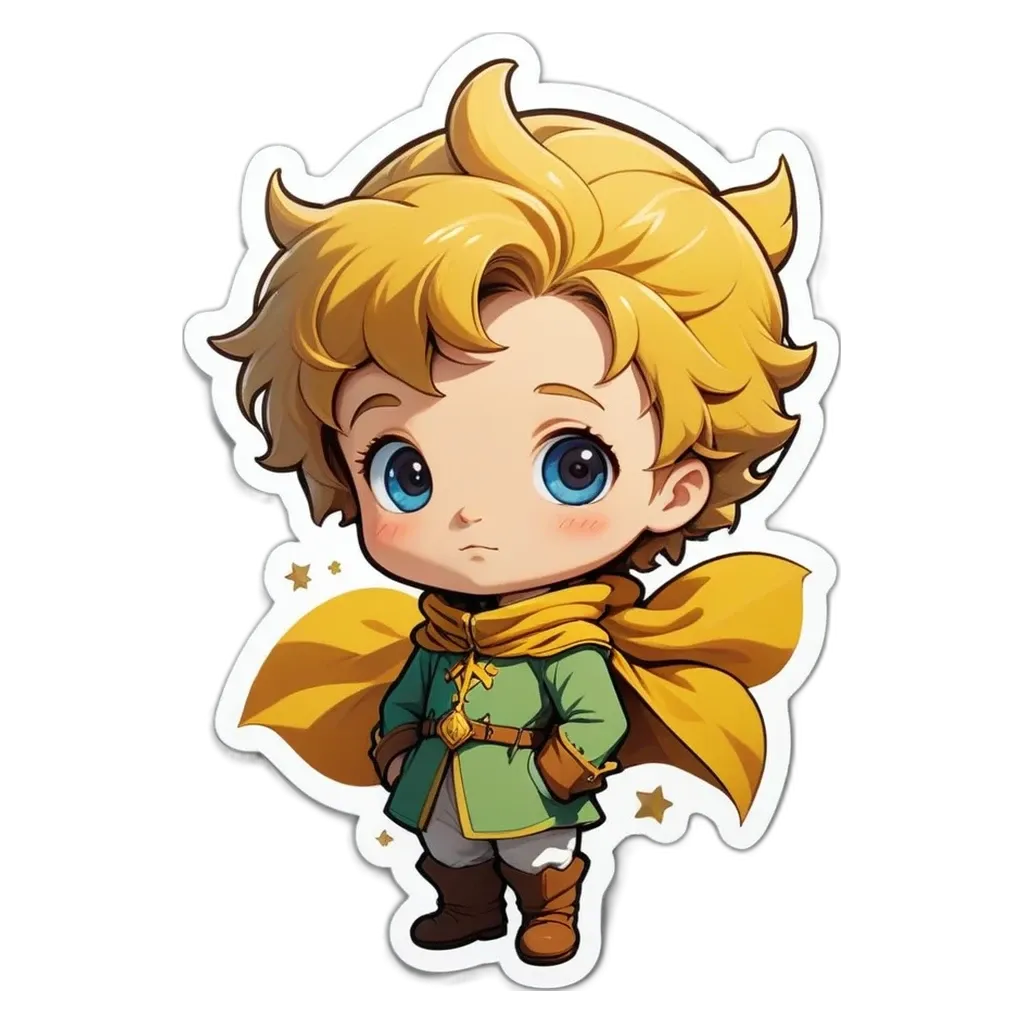 A boy wearing a green and gold cape and standing with his hands in his pockets.