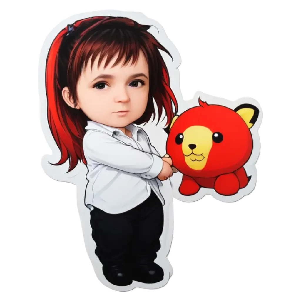 A girl holding a stuffed animal.