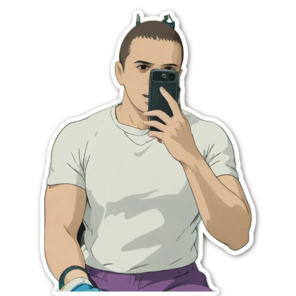 A man is taking a selfie with his cell phone.
