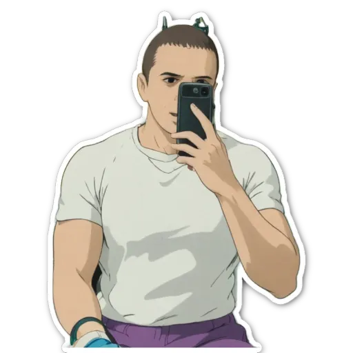 A man is taking a selfie with his cell phone.