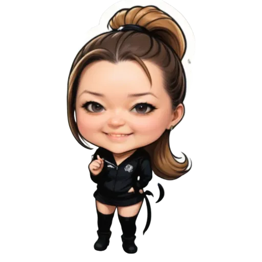 A girl is wearing a black jacket and is smiling.