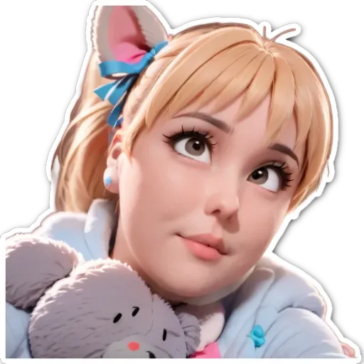 A girl with a teddy bear has brown hair.
