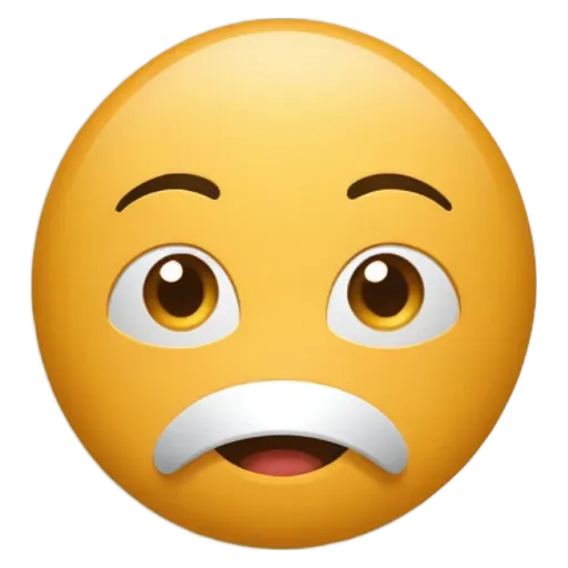 A sad face with a white mustache on the right.