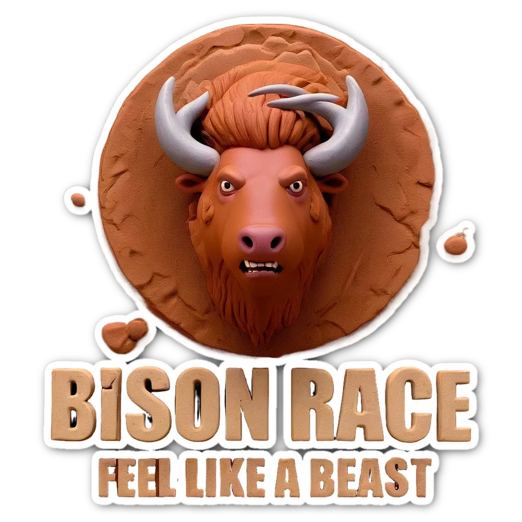 A logo of a bison race that feels like a beast.
