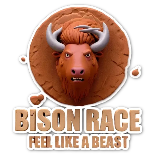 A logo of a bison race that feels like a beast.