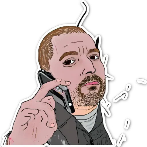 A man with a phone to his ear.