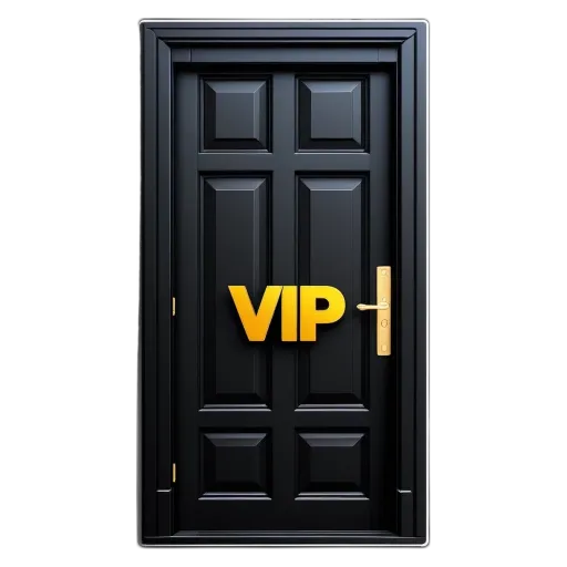 A black door with the letters VPA written on it.