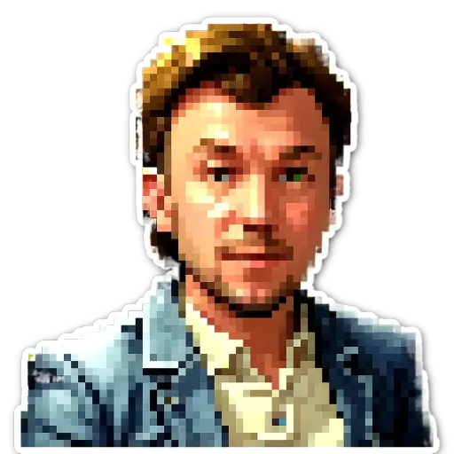 A man's face is shown that is was generated using pixelyd.