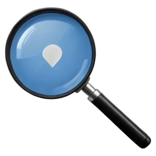 A blue and white pinpoint image on a black background.