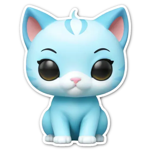 A blue cat with black eyes is looking directly at the camera.