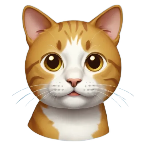 An image of a cat with yellow eyes and a pink nose.