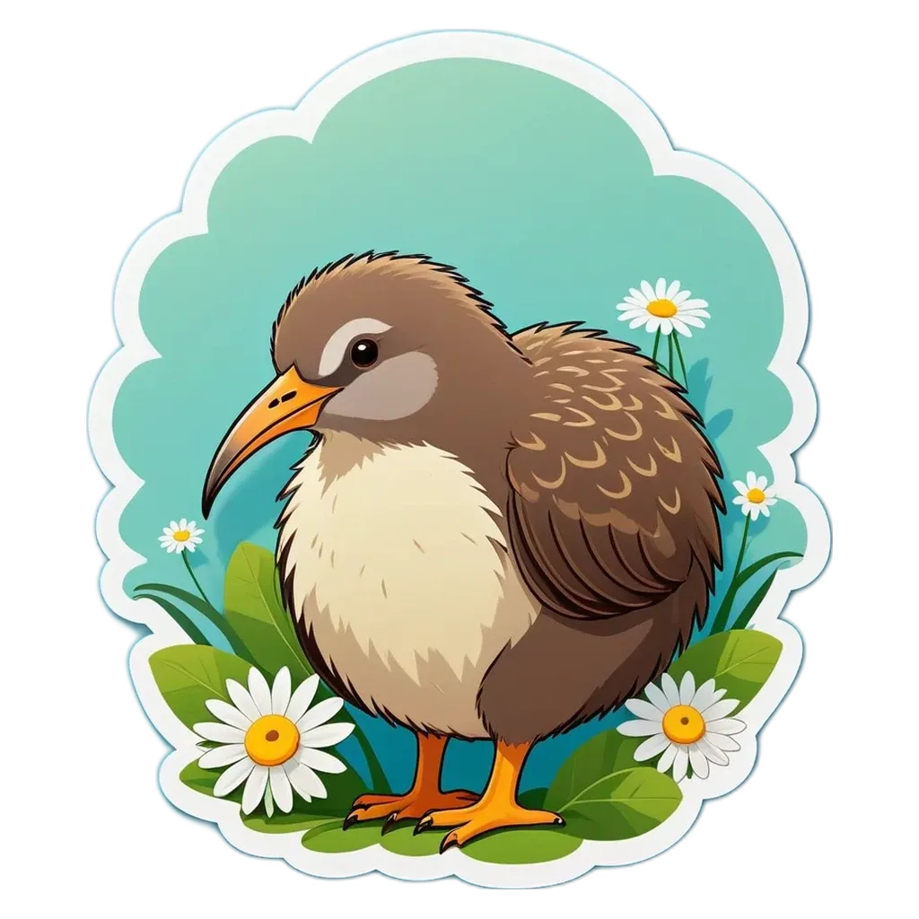 A bird is looking at the camera in a cartoon image.