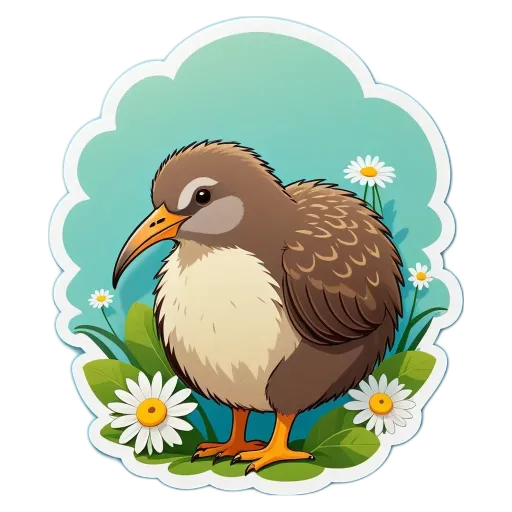 A bird is looking at the camera in a cartoon image.