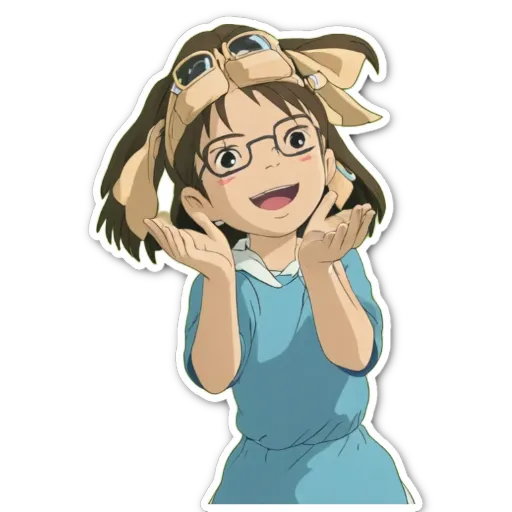 A girl wearing glasses and a party hat.