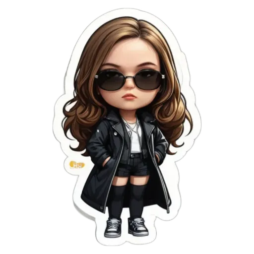 A girl is standing with her hands in her pockets and wearing sunglasses.