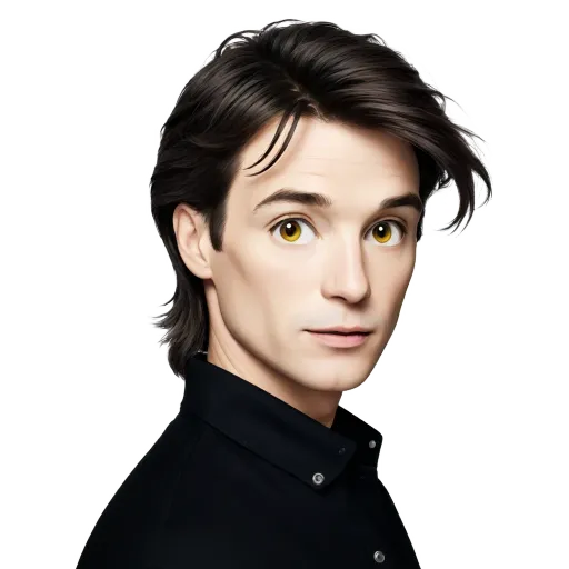 A black shirt with a white background.