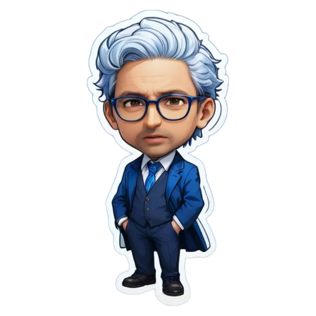 A boy is wearing a suit and tie with glasses.