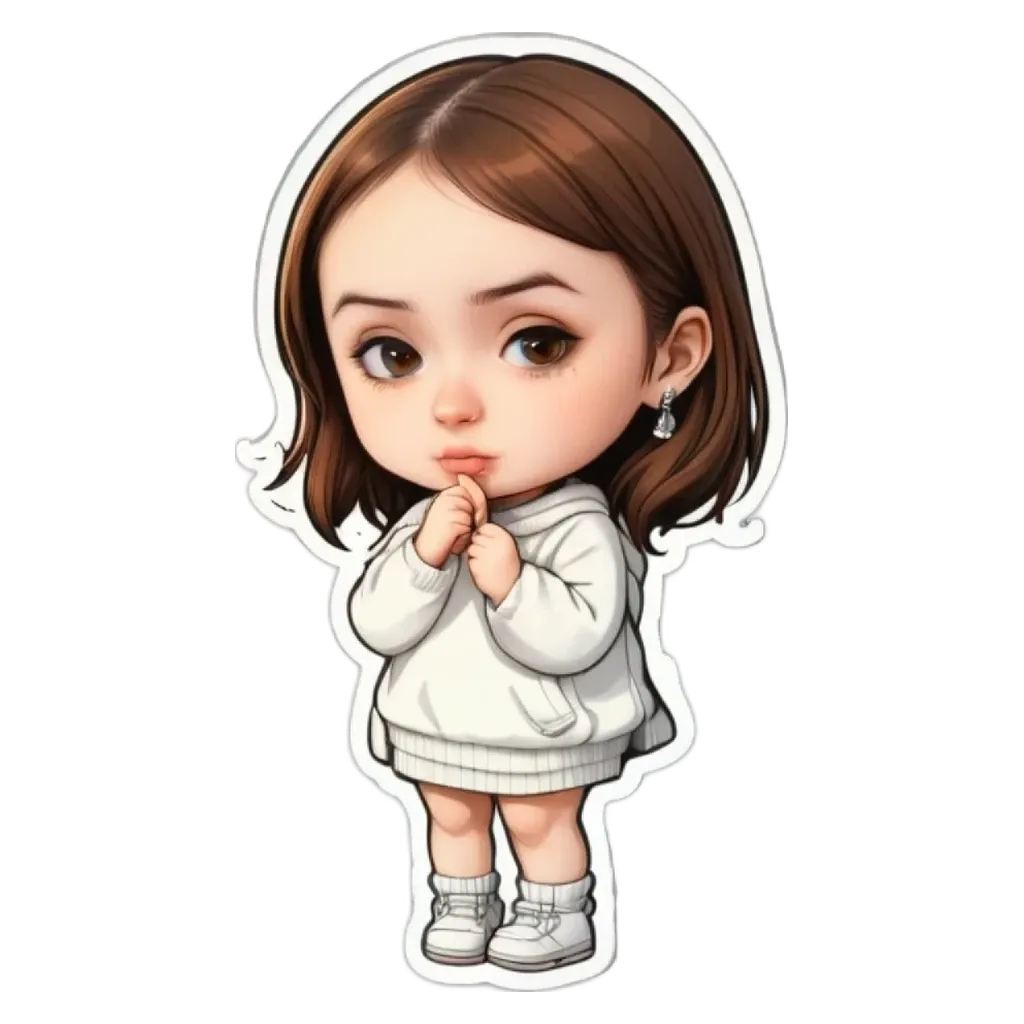 A girl is standing with her hands on her face.
