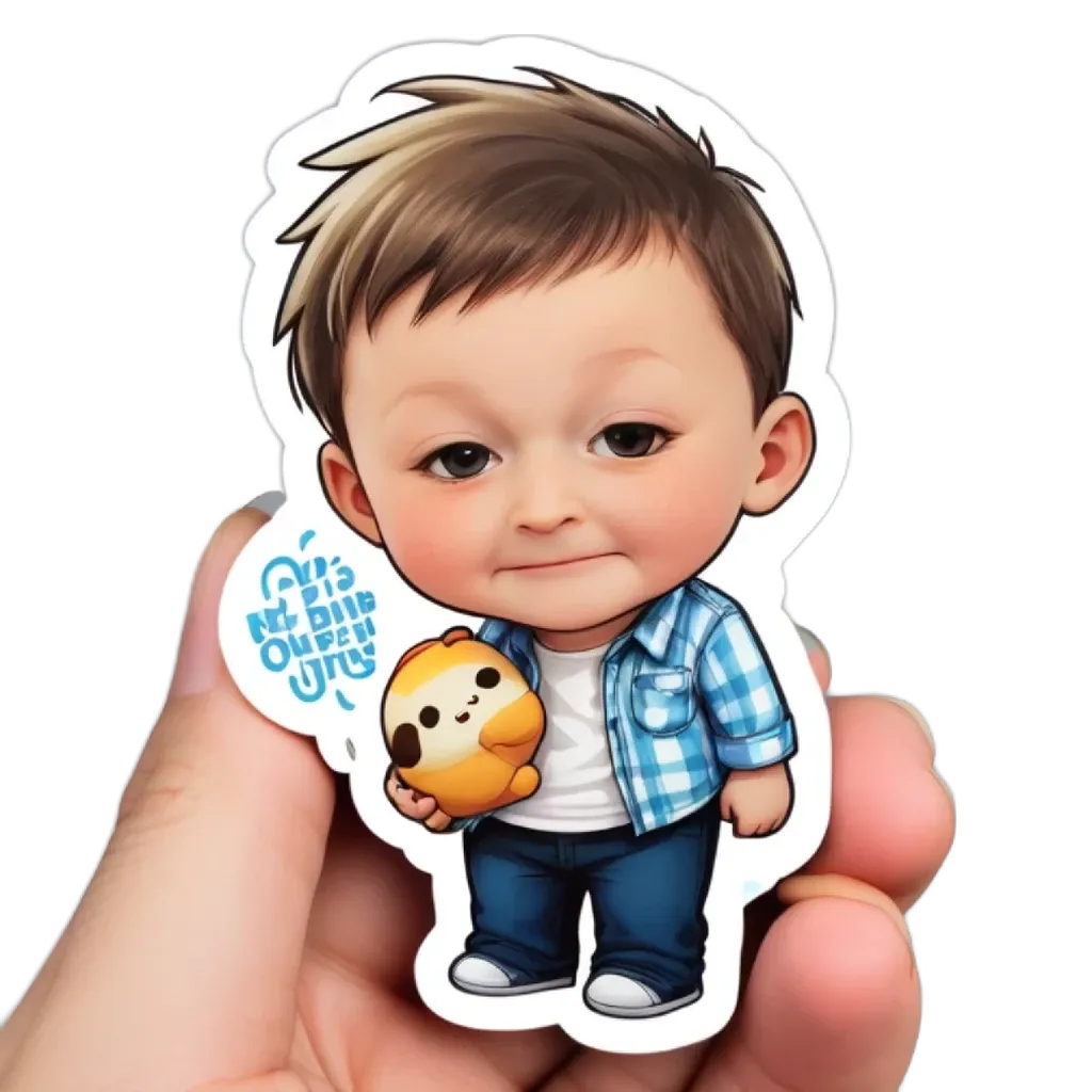 A boy holding a stuffed animal.