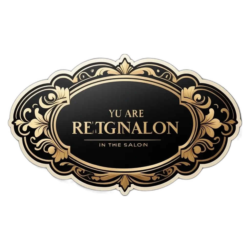 An ornate a logo with "Yu are reign" written on it.