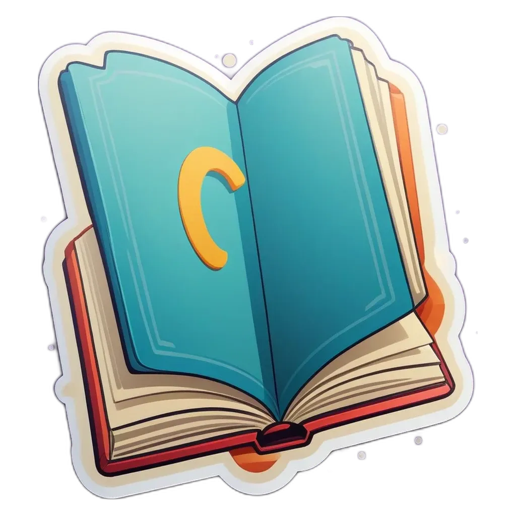 An open book with the letter C on the cover.