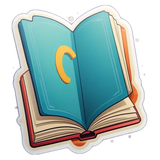 An open book with the letter C on the cover.