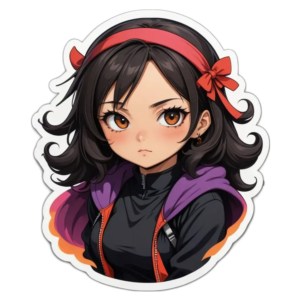 A girl with a bow in her hair is staring at the camera.