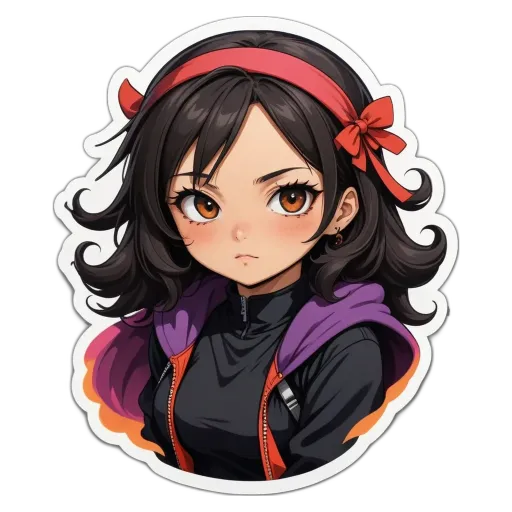 A girl with a bow in her hair is staring at the camera.