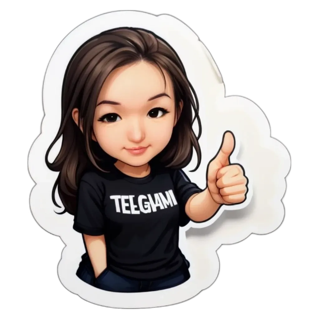 A girl is wearing a shirt that says "teegami" on the front.