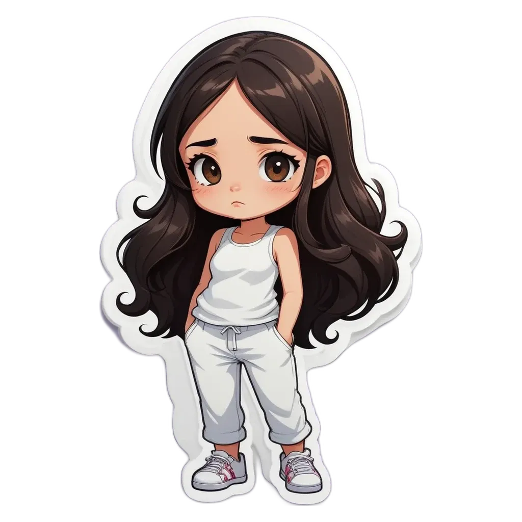 A girl is standing with her hands in her pockets.