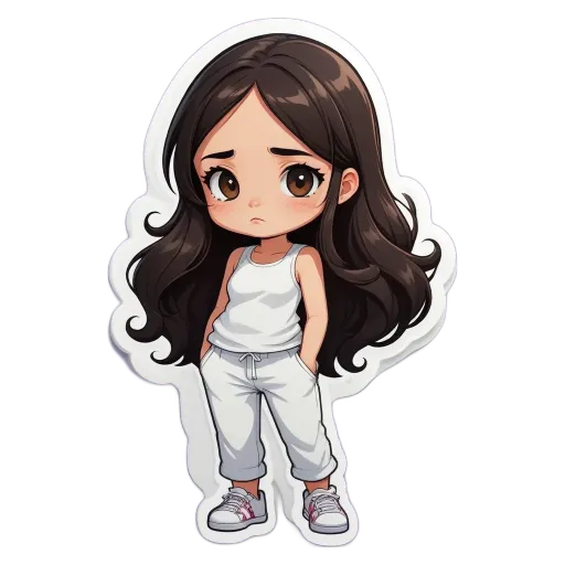A girl is standing with her hands in her pockets.