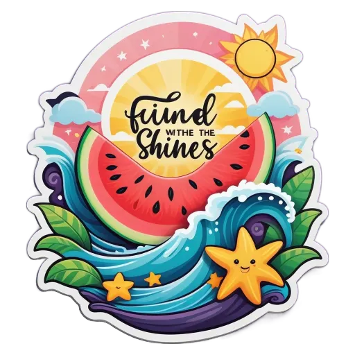 A find with the shine is a very colorful sticker.