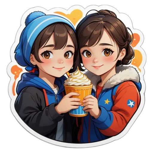 Two girls drinking from cups and holding onto each other in a circle.