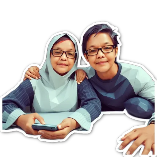 A boy and girl wearing glasses and a white and black sweater.