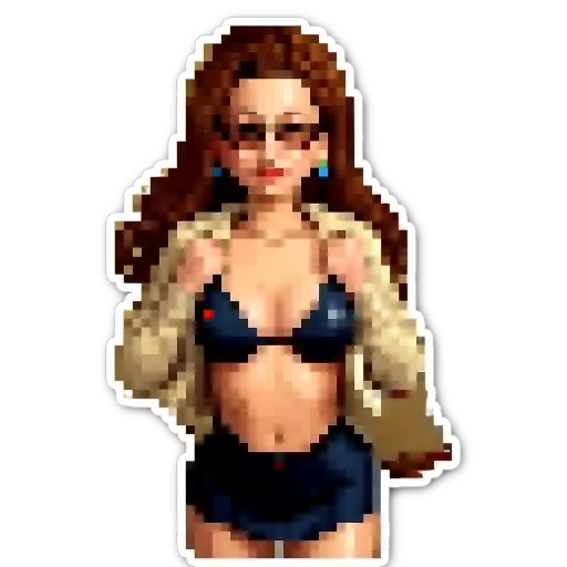 A woman wearing a bikini and a jacket.