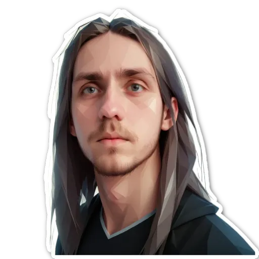 A man with a beard and long hair.