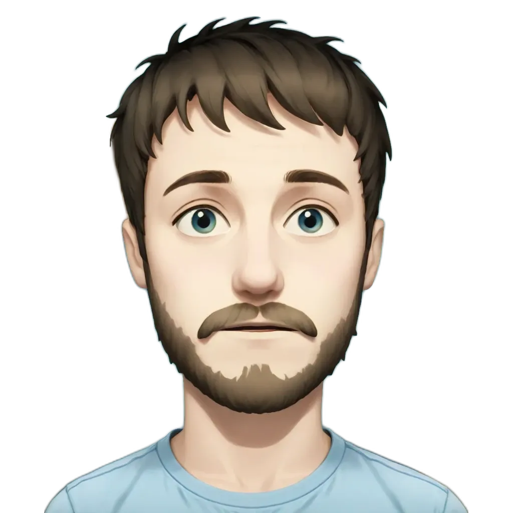 A blue shirt with a man's face on it.