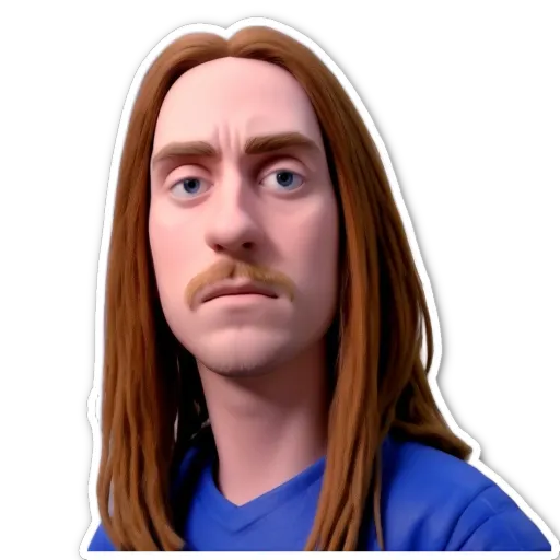 A very detailed and accurate drawing of a man with long hair.