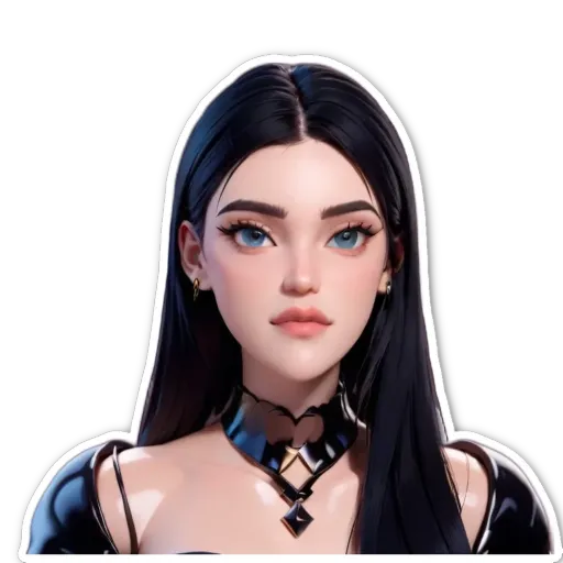 A very detailed and accurate image of a girl with long hair.