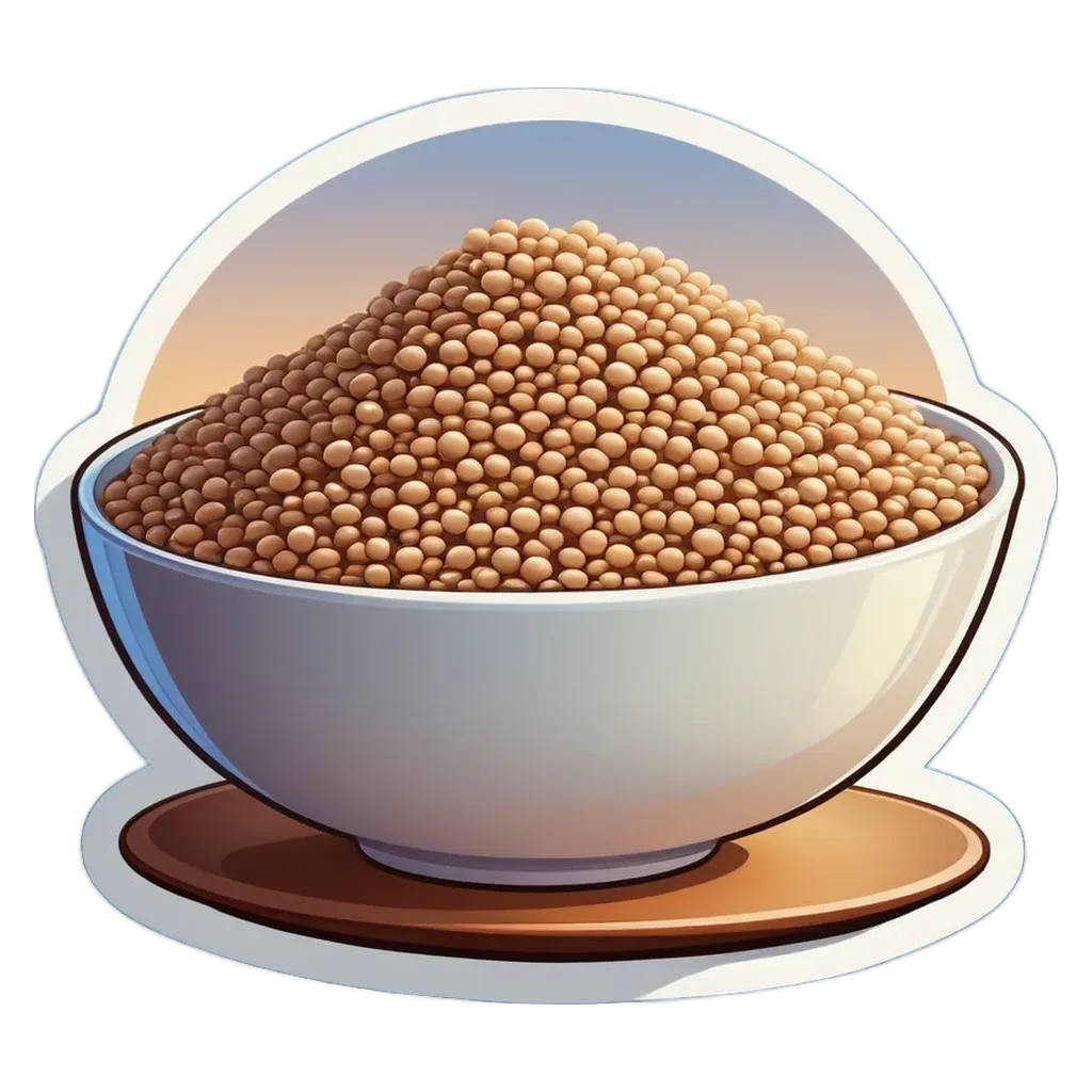 An illustrated bowl of beans.