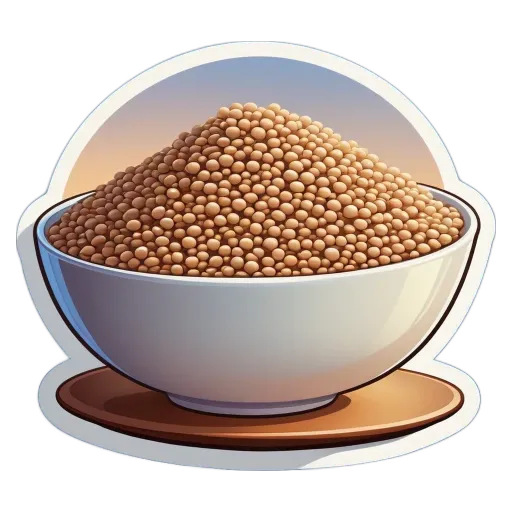 An illustrated bowl of beans.
