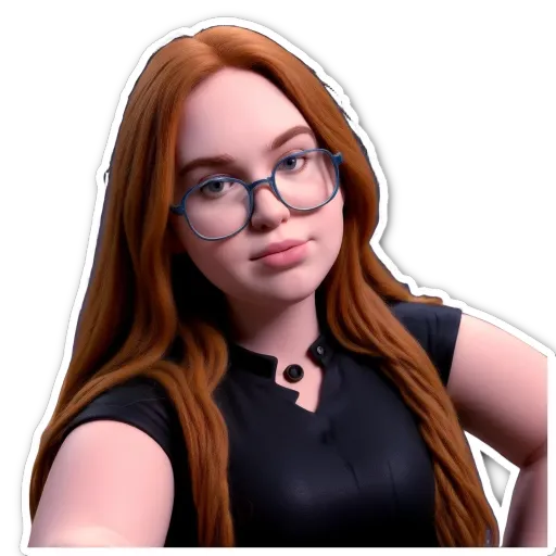 A girl wearing glasses and a black shirt.