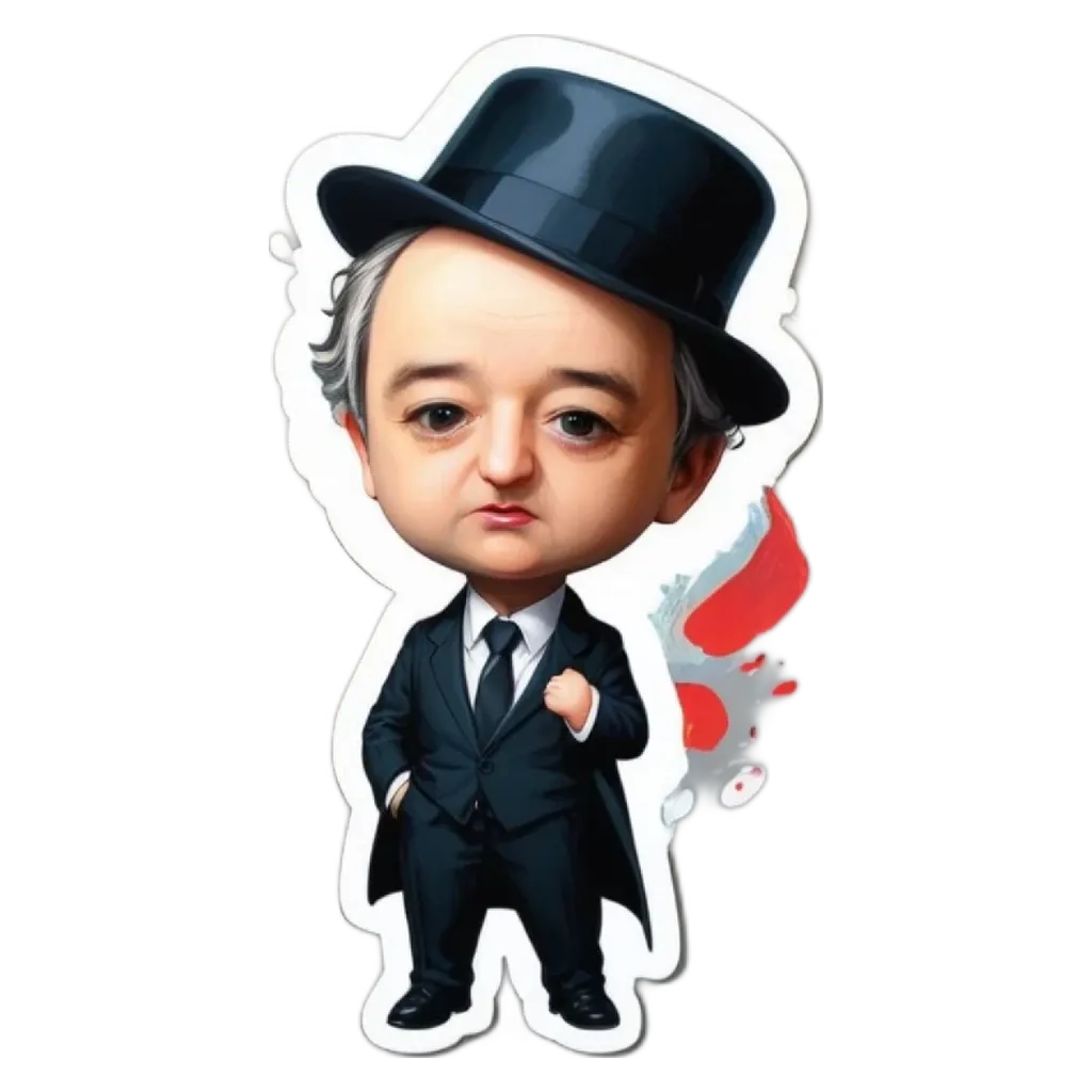 A boy is wearing a hat and a suit.