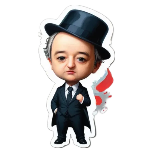 A boy is wearing a hat and a suit.