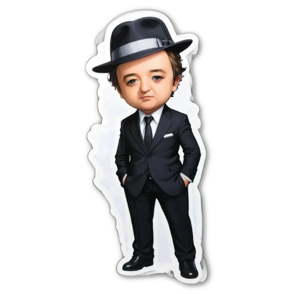 A boy in a suit and fedora hat.