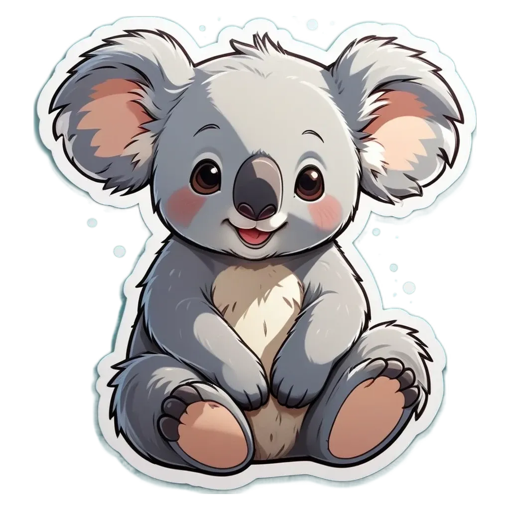 A cartoon image of a koala bear.